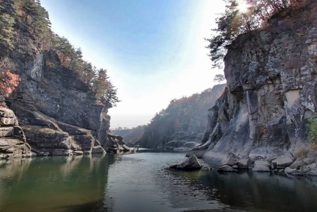 North Korea Focus: Traveling. Hantan River in DMZ