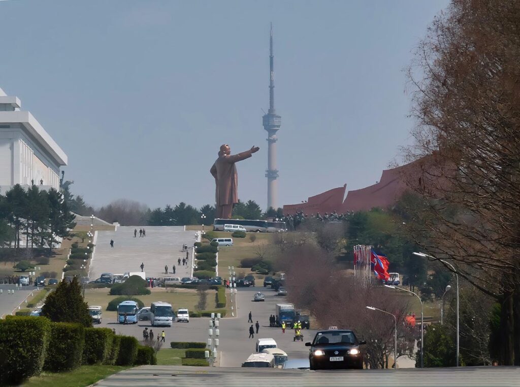 Mansudae Grand Monument and Pyongyang TV Tower